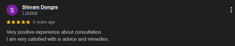 Review from happy client of Astrologer in Navi Mumbai